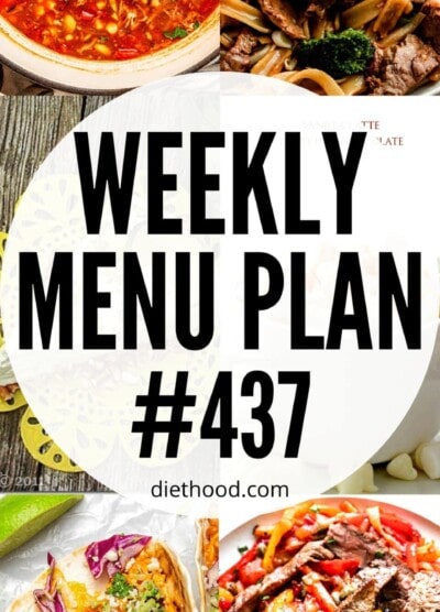 WEEKLY MENU PLAN 437 six pictures collage