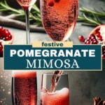 Pomegranate mimosas Pinterest image.