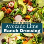 Avocado Lime Ranch Dressing Recipe Pinterest image.