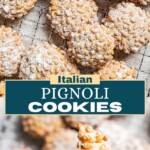 Pignoli cookies Pinterest image.