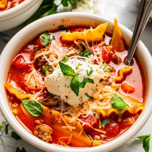 Crockpot Lasagna Soup | Diethood