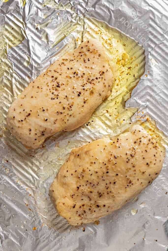 Roasted chicken breasts.