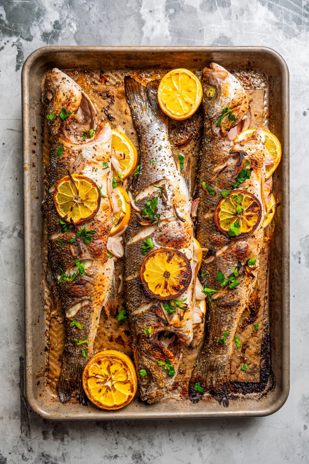 Roasted branzino recipe