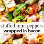 Stuffed mini peppers Pinterest image.