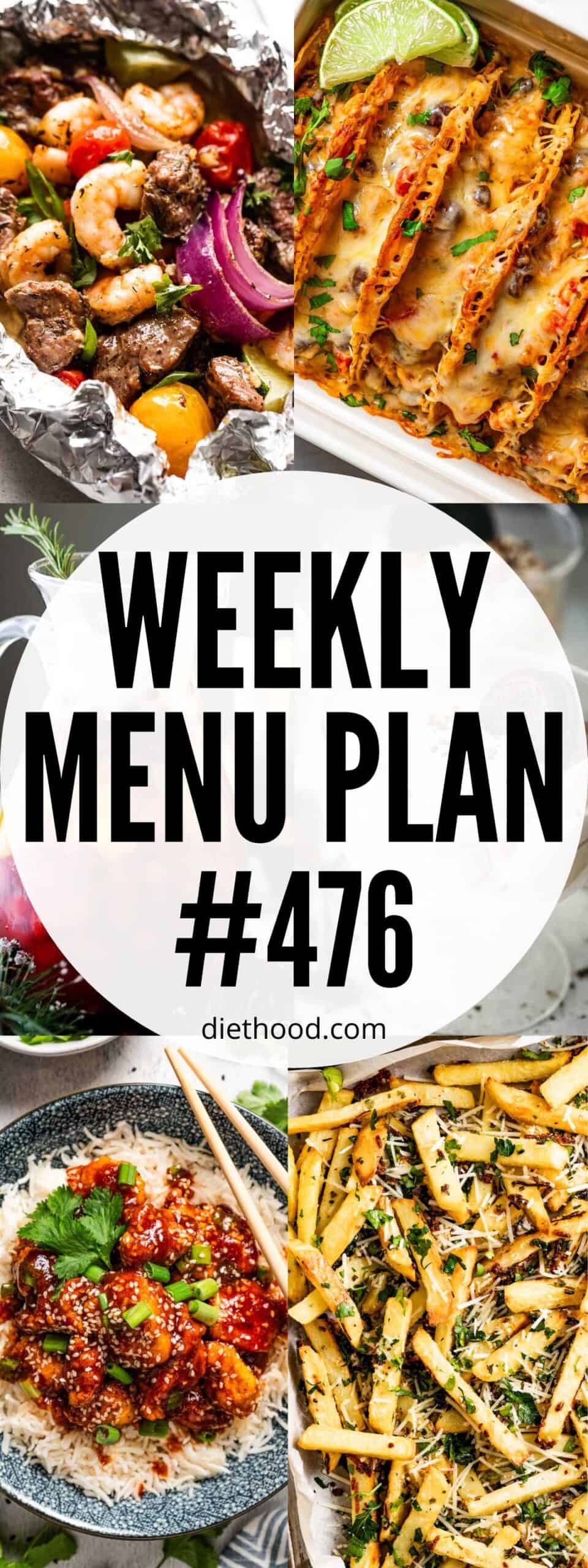 Weekly Menu Plan 476 | Diethood