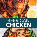 Beer Can Chicken Pinterest image.