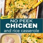 No Peek chicken Pinterest image.