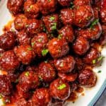 Grape jelly meatballs Pinterest image.