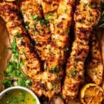 Chicken spiedini Pinterest image.