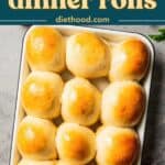 Dinner rolls Pinterest image.