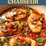 Chicken Chasseur Pinterest image.