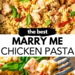 Marry Me Chicken Pasta long Pinterest sharing image.