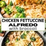 Chicken fettuccine long Pinterest image.