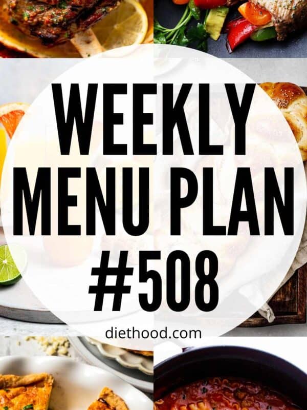 Menu Plan 508 Collage with text overlay.