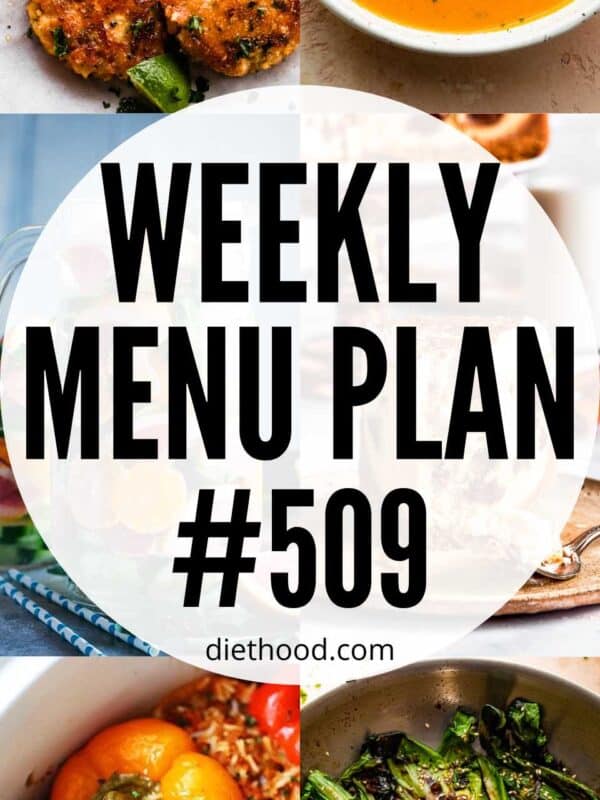 Menu Plan 509 Collage with text overlay.