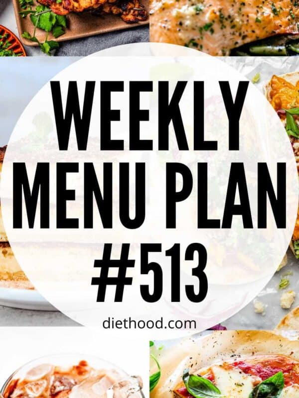 Menu Plan 513 collage with text overlay.