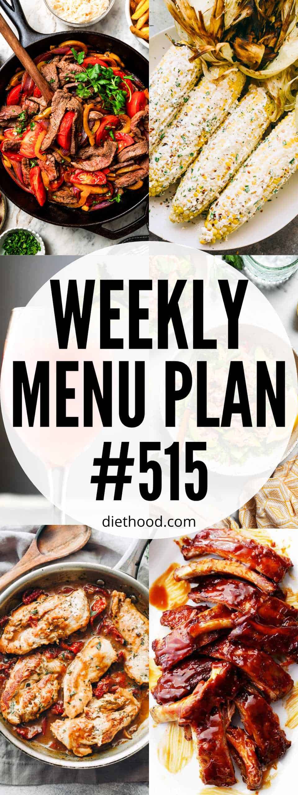 Menu Plan 515 collage with text overlay.