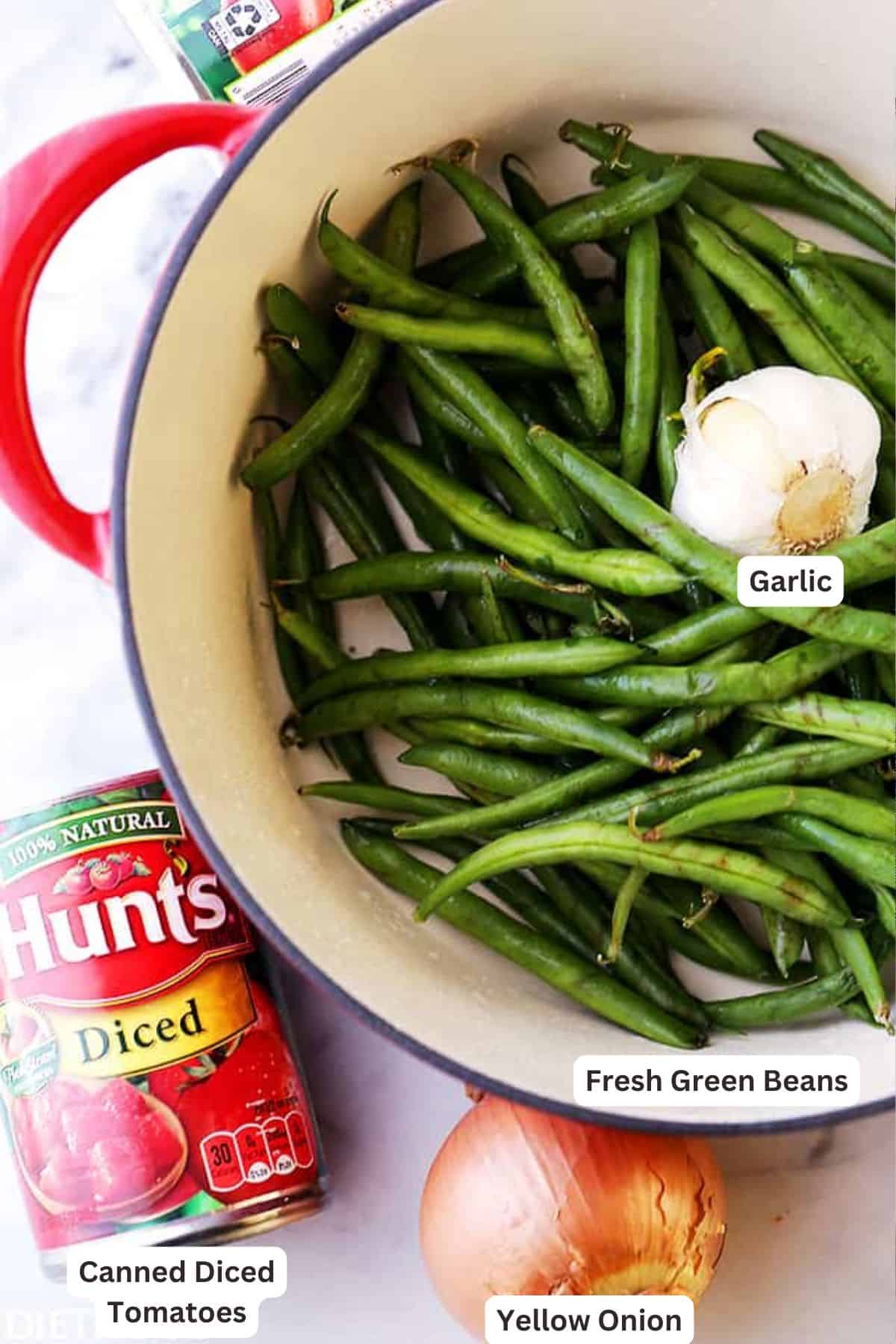 Tender, braised green beans and tomatoes slow-cooked with onions and garlic are an easy and delicious Mediterranean-inspired side dish. Ingredients for Green Beans and Tomatoes Recipe.