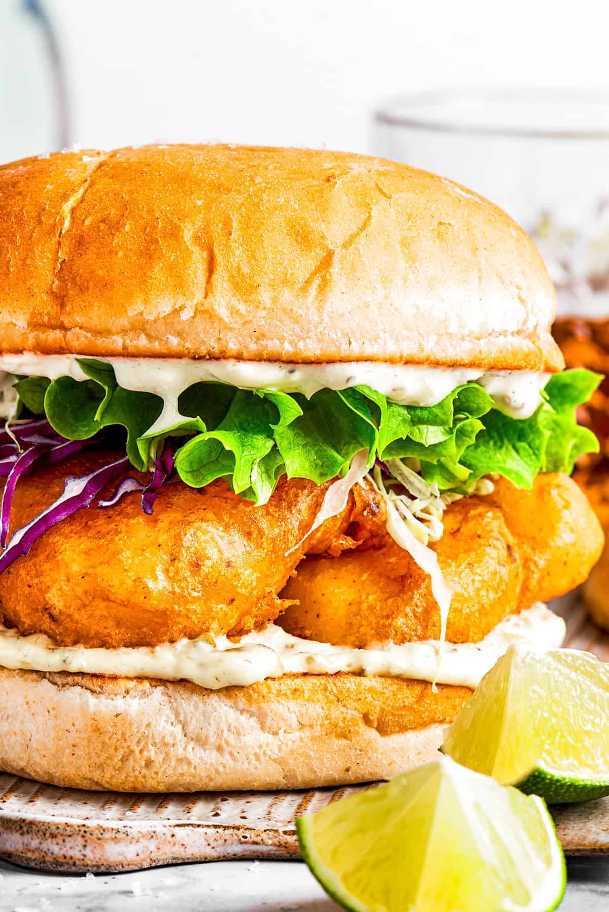 Weekly Meal Plan A burger with fried fish