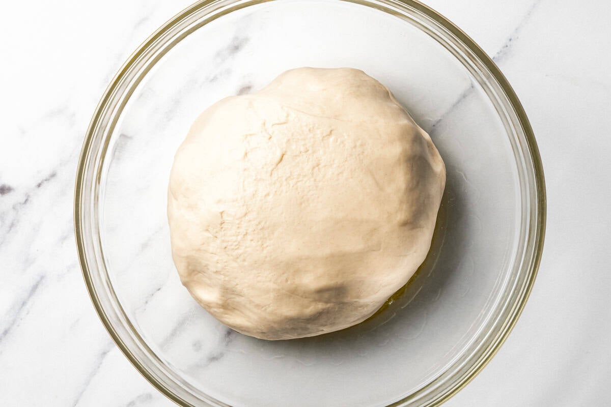 Dough in a bowl.
