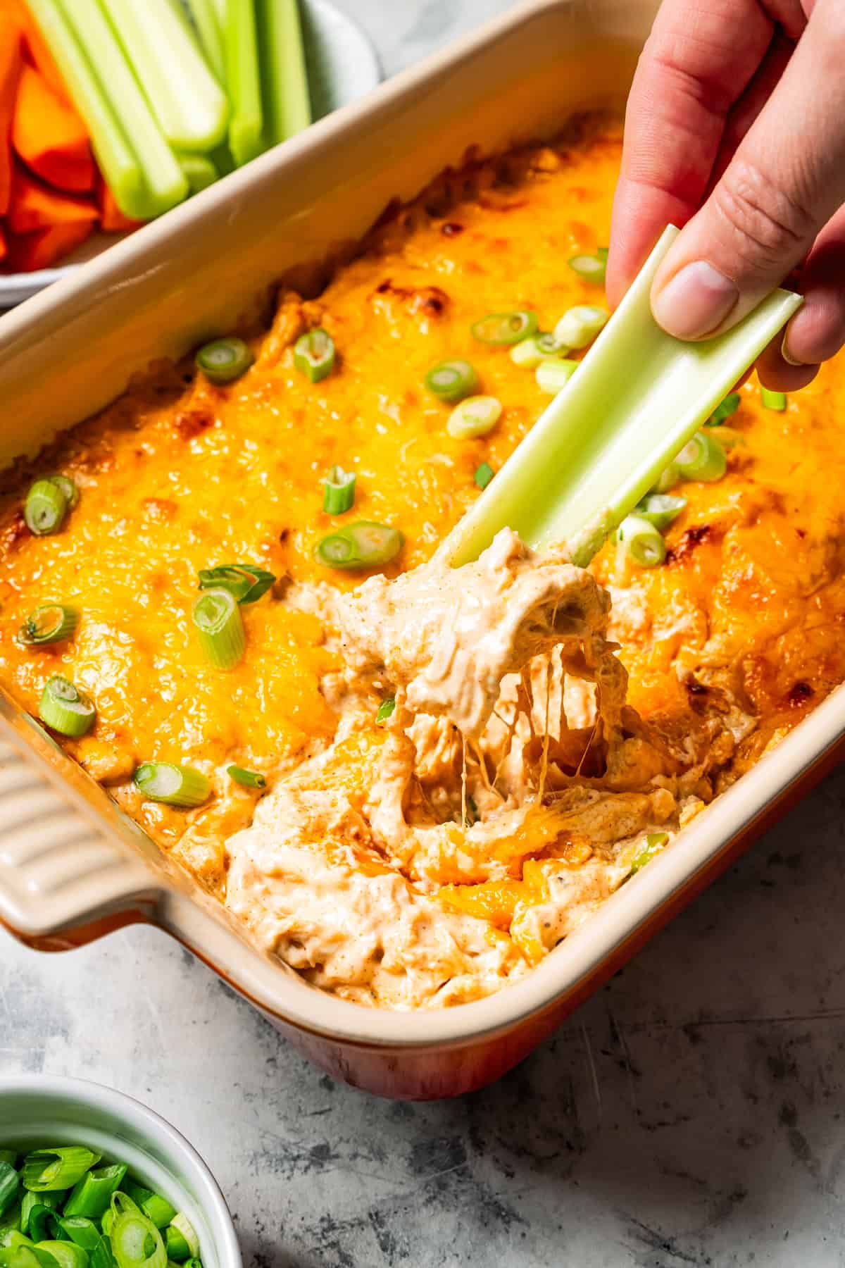 Cottage Cheese Buffalo Chicken Dip