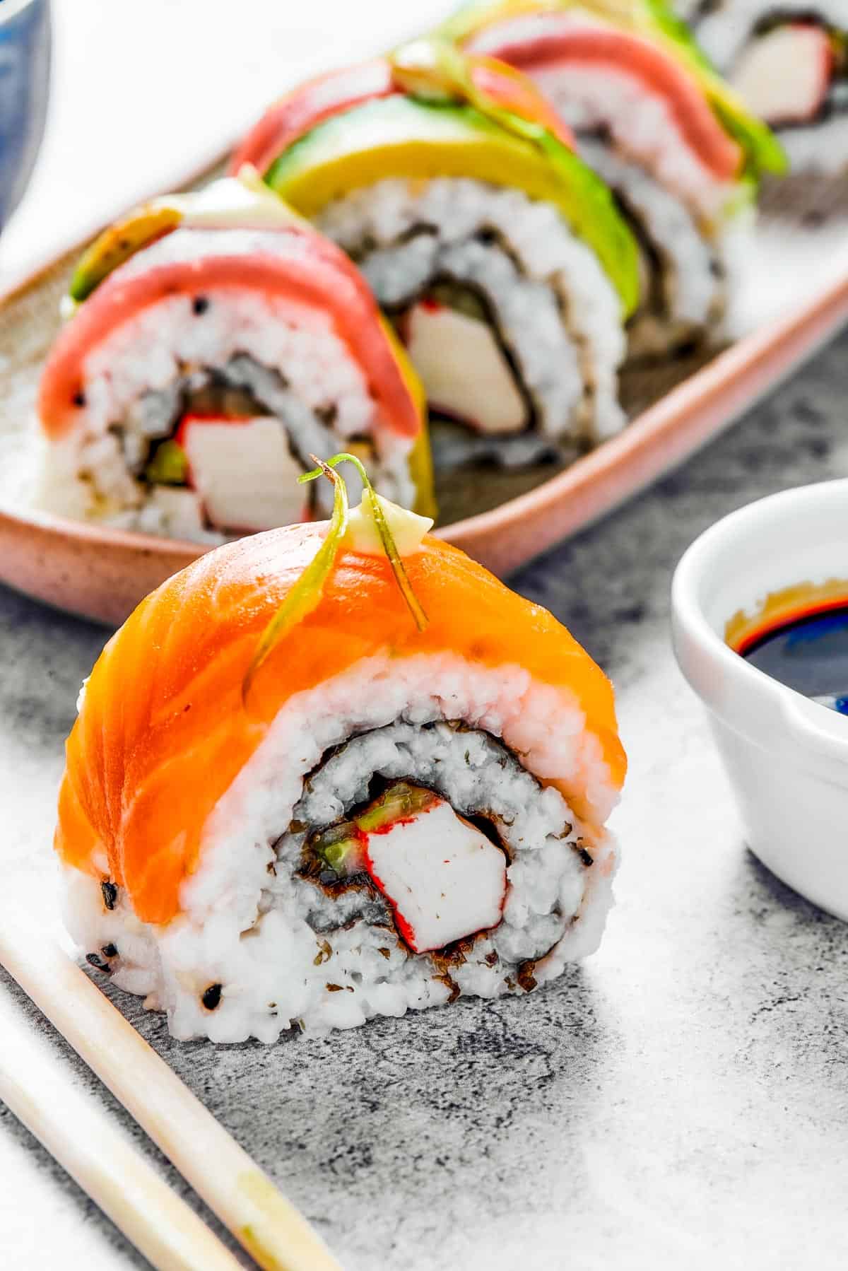 Rainbow Roll Sushi